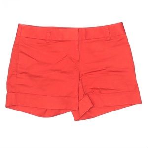 Express Woman’s Editor Coral Flat Front Chino Saffron Shorts